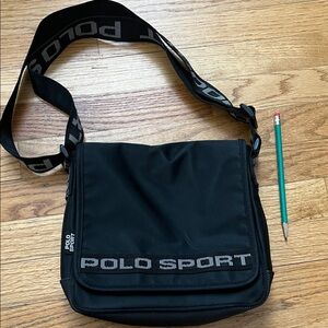 Polo by Ralph Lauren Black Sport Messenger Bag